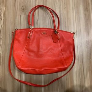 Coach pebbled Kelsey large zipped shoulder bag